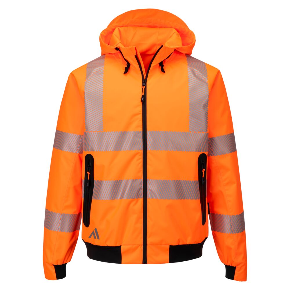 Kx3 Sport Hi Vis Rain Bomber Kx315 - Orange - Customisable Rain Jackets