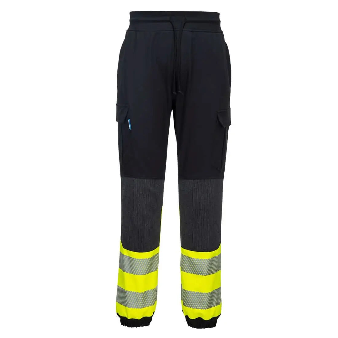 Pw3 Hi Vis Flexi Class 1 Joggers Kx341 - Black Yellow - Customisable Joggers