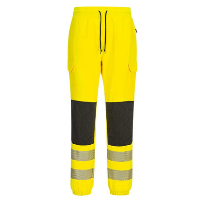 Pw3 Hi Vis Flexi Joggers Kx346 - Yellow Black - Customisable Joggers