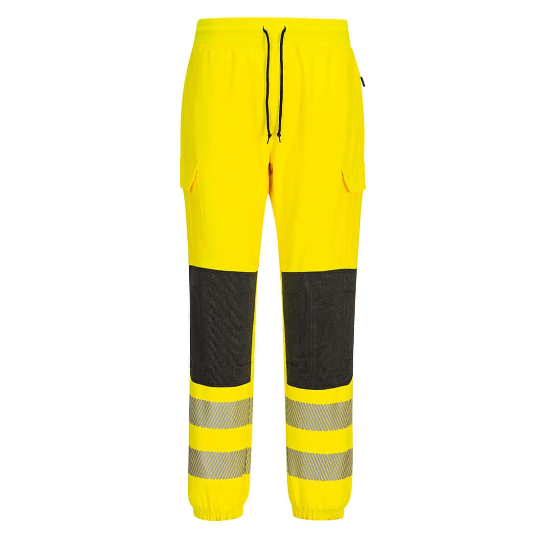Portwest Pw3 Hi Vis Flexi Jogger KX346 - Yellow Black - Customisable Hi-Vis Joggers