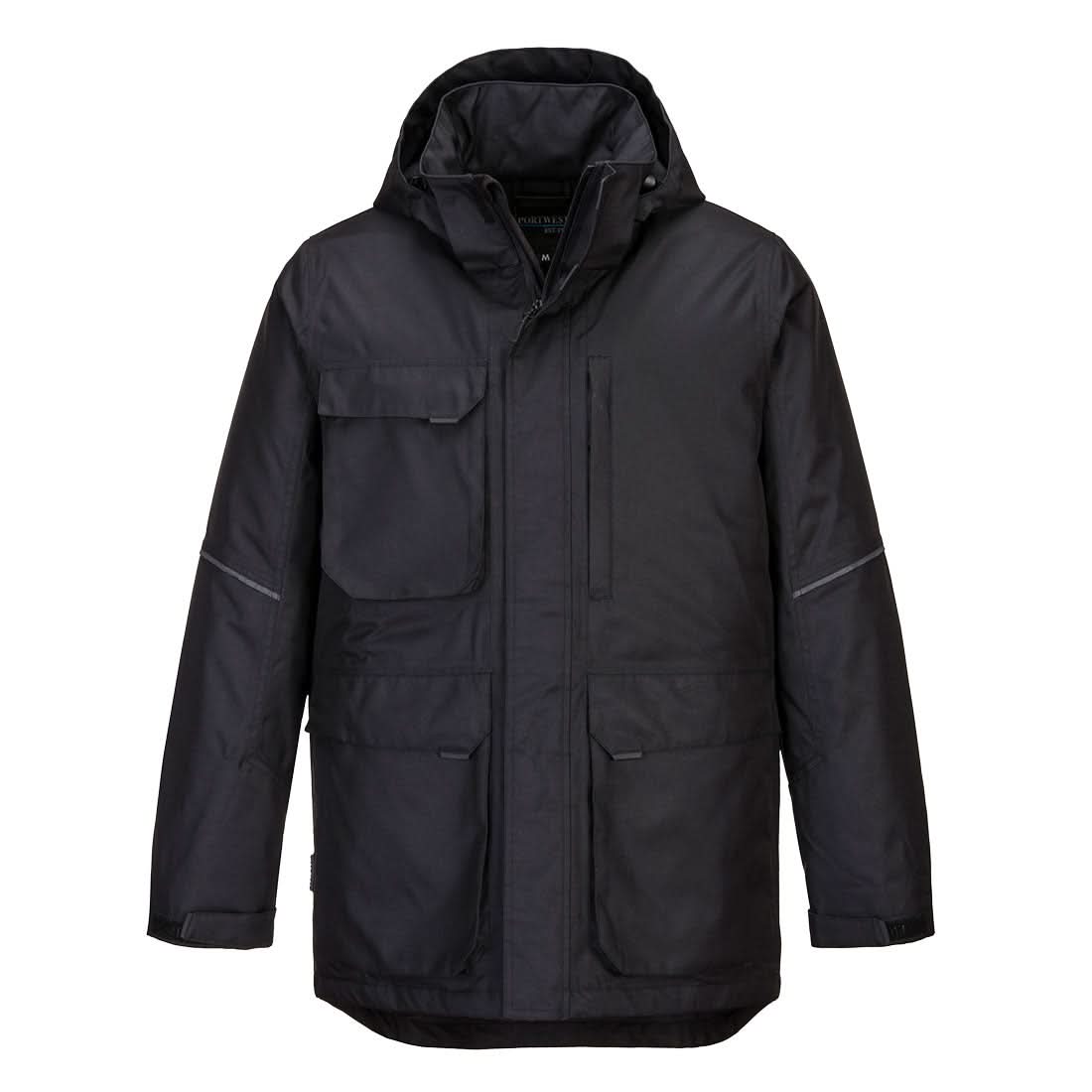 Portwest Kx3 Winter Parka Jacket KX360 - Black - Customisable Jackets