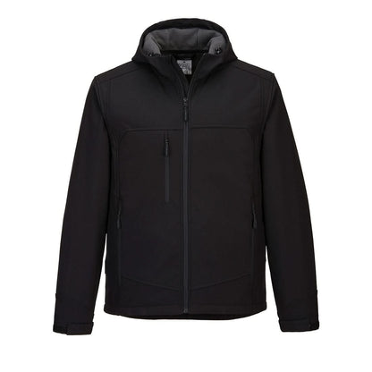 Portwest Kx3 Hooded Softshell 3L KX362 - Black - Customisable Hi-Vis Jackets