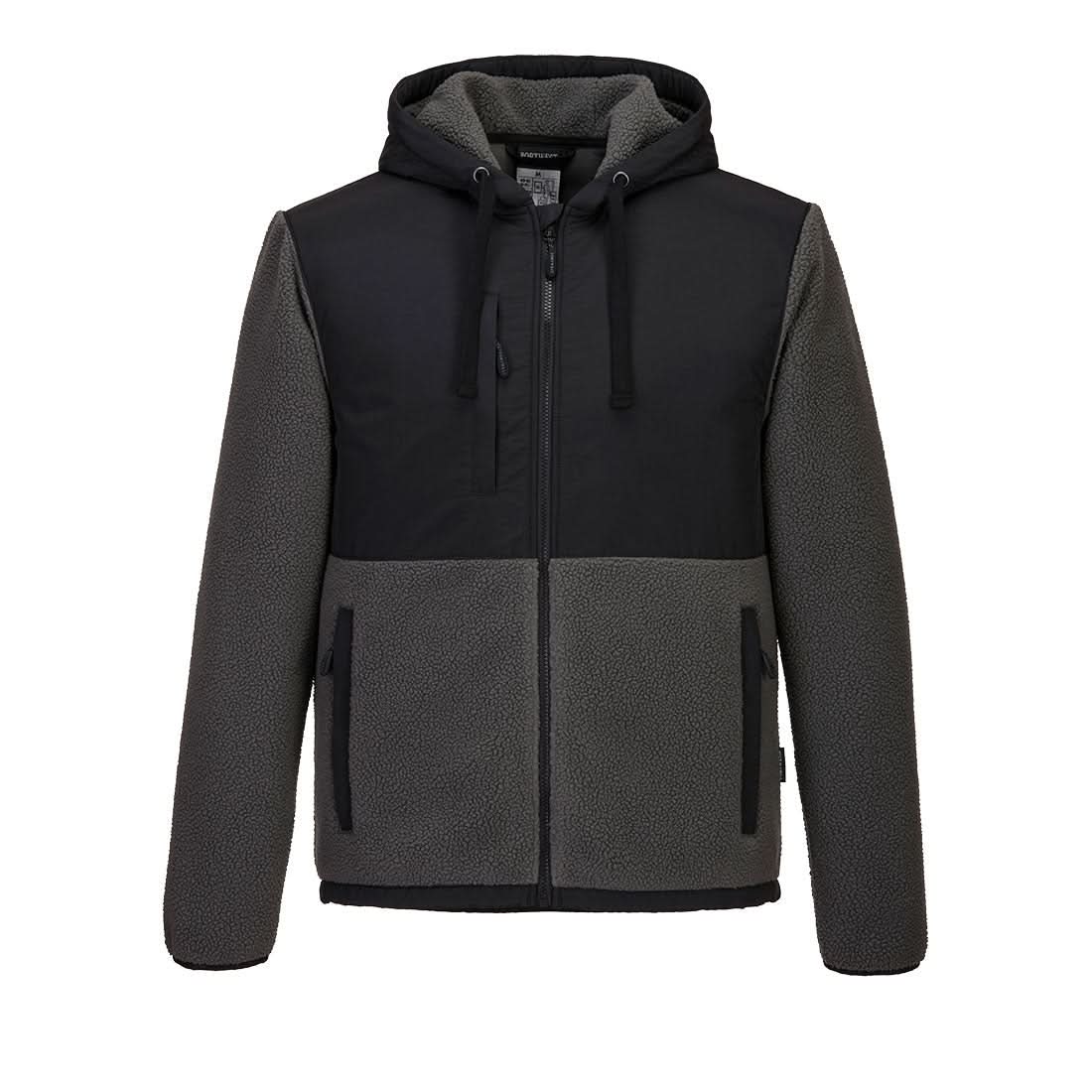 Portwest Kx3 Borg Fleece KX371 - Black Grey - Customisable Fleece