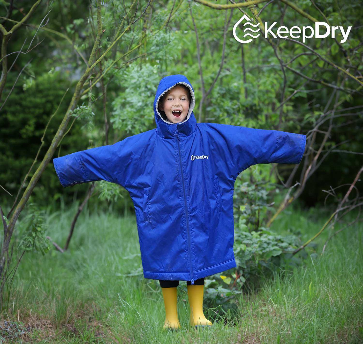 KeepDry - All Weather Dry Robe - Kids - - Customisable Jacket
