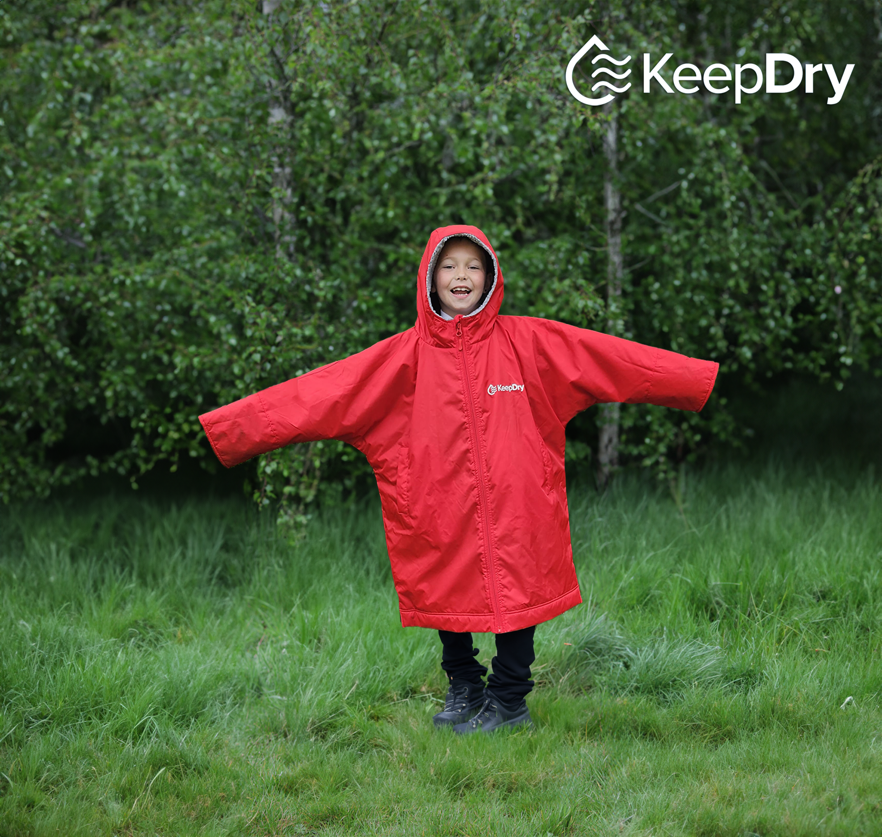 KeepDry - All Weather Dry Robe - Kids - - Customisable Jacket
