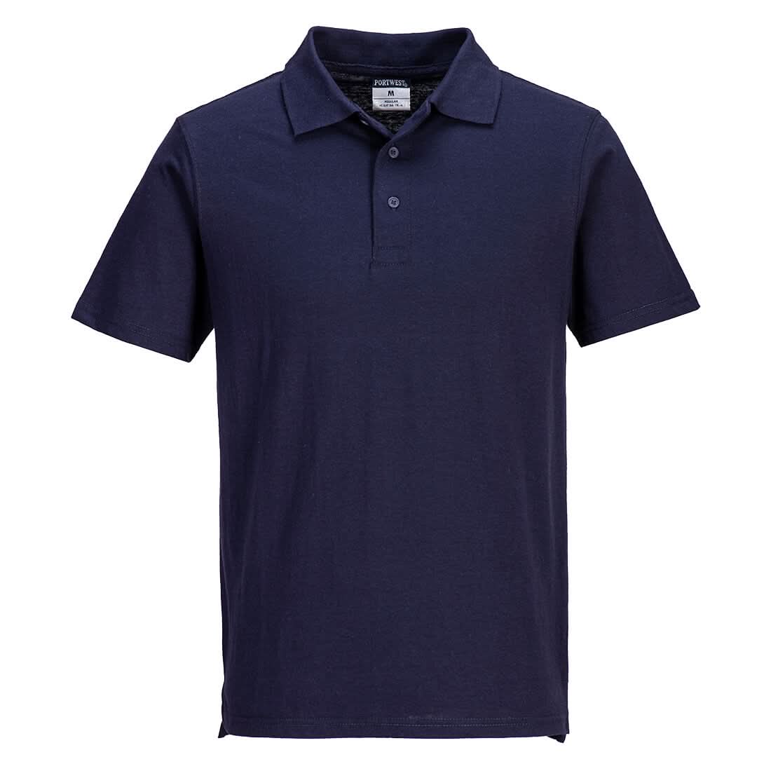Portwest Lightweight Jersey Polo Shirt SS 48 In A Box L210 - Navy - Customisable Polos