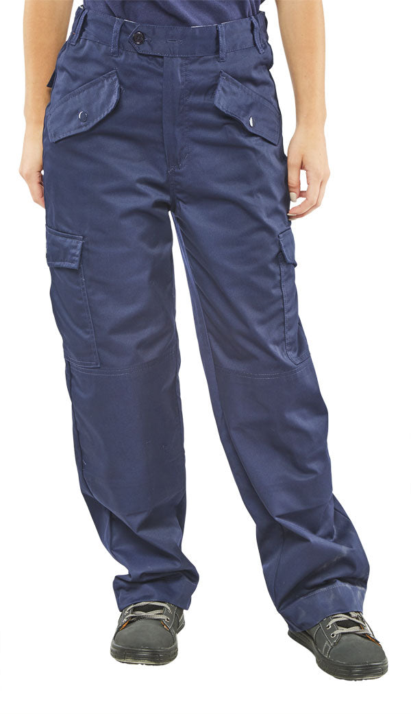 Beeswift Ladies Polycotton Trousers - Navy Blue - Customisable Trousers