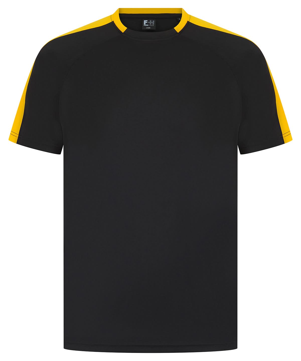 Finden &amp; Hales Finden Hales Unisex team t shirt LV290 - Black Gold - Customisable T-Shirts