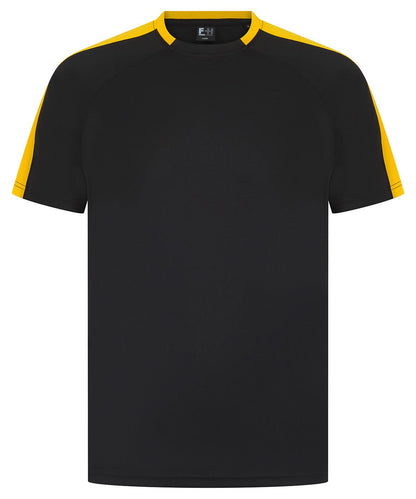 Finden &amp; Hales Finden Hales Unisex team t shirt LV290 - Black Gold - Customisable T-Shirts