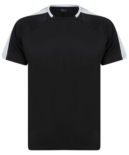 Finden &amp; Hales Finden Hales Unisex team t shirt LV290 - Black White - Customisable T-Shirts