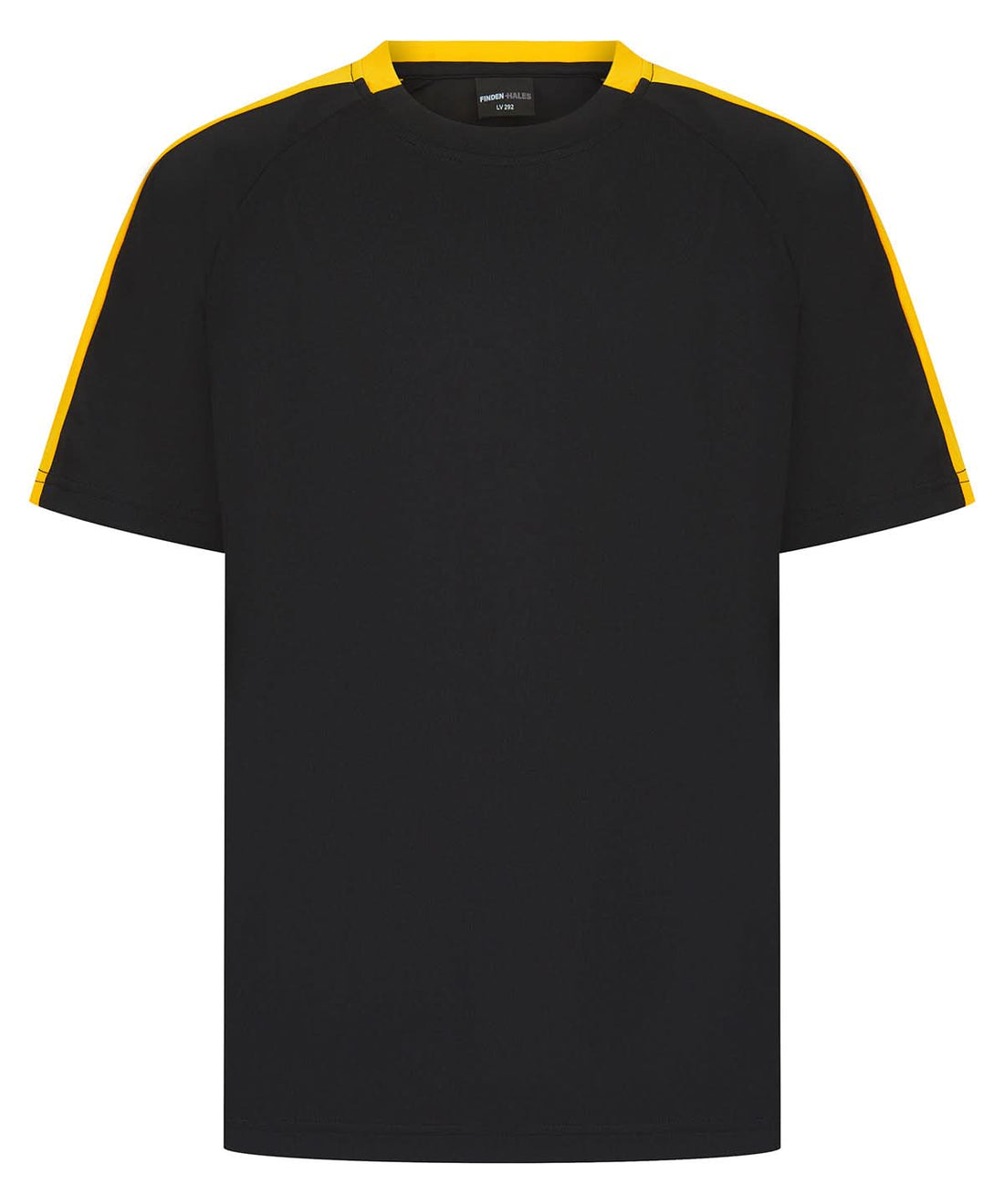 Finden &amp; Hales Finden Hales Kids team t shirt LV292 - Black Gold - Customisable T-Shirts