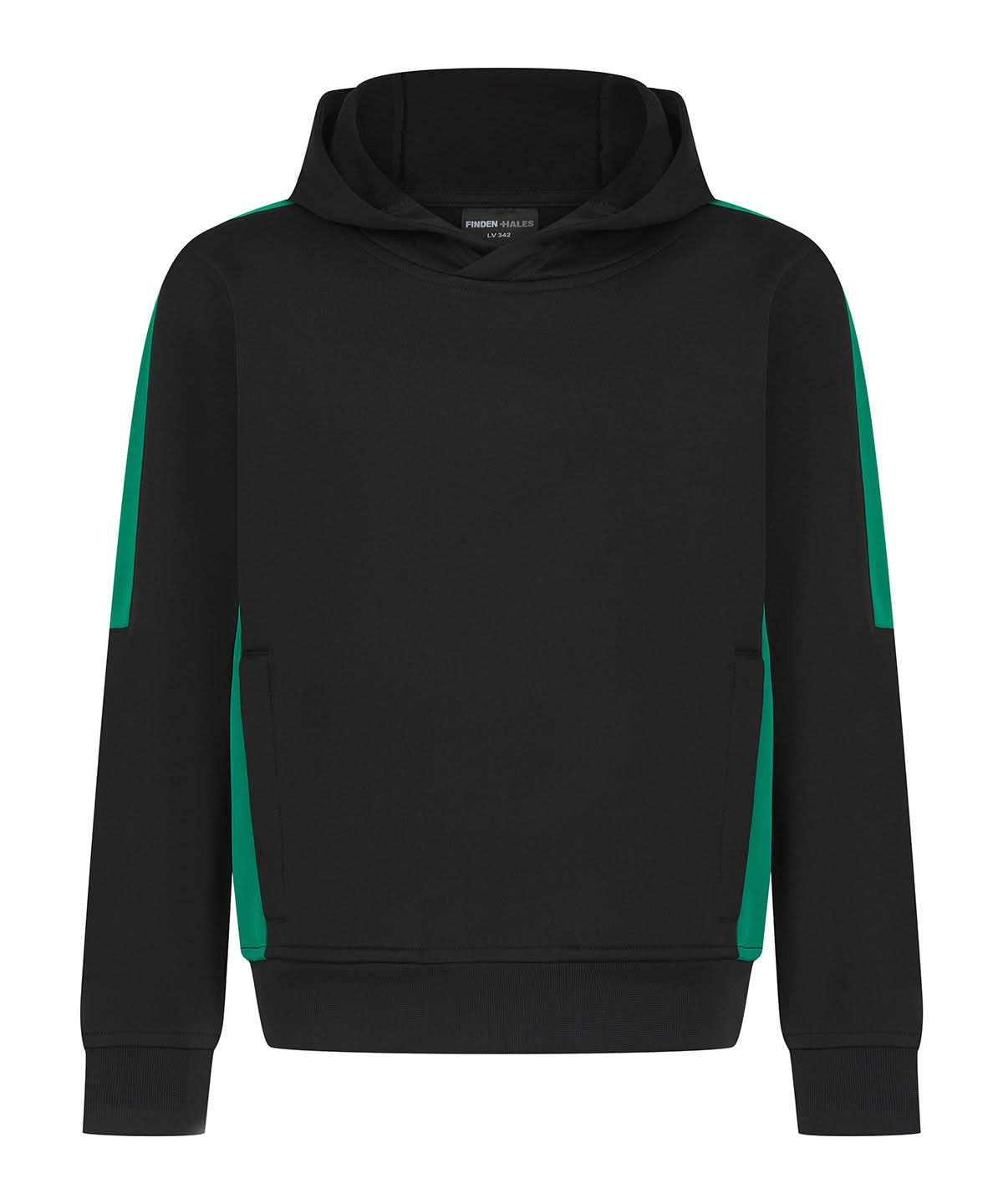 Finden &amp; Hales Kids team hoodie LV342 - Black Emerald - Customisable Hoodies