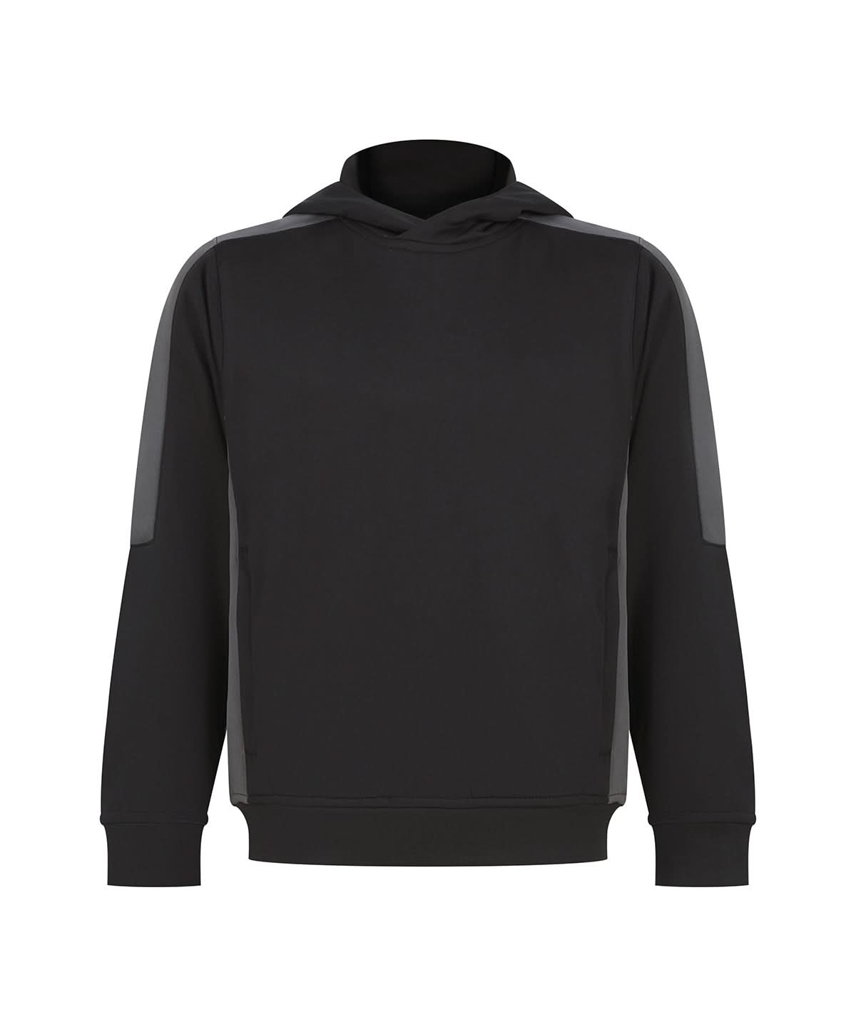 Finden &amp; Hales Kids team hoodie LV342 - Black Gunmetal Grey - Customisable Hoodies