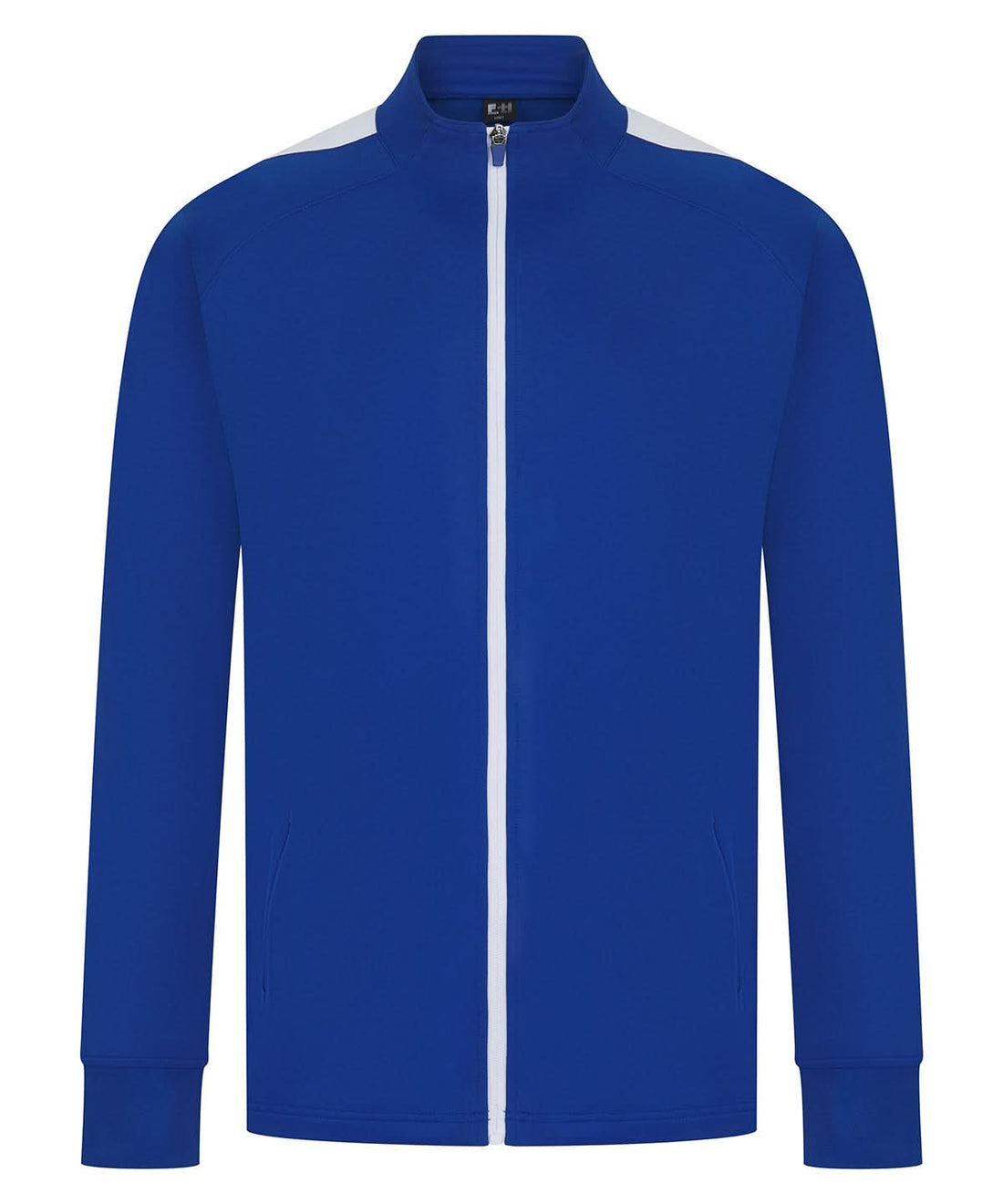 Finden &amp; Hales Finden Hales Knitted tracksuit top Royalwhite LV871 - Royalwhite - Customisable Trackwear