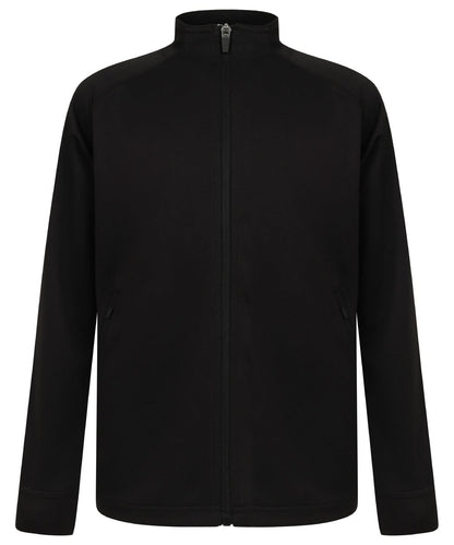 Finden &amp; Hales Finden Hales Kids knitted tracksuit top LV873 - Black - Customisable Trackwear