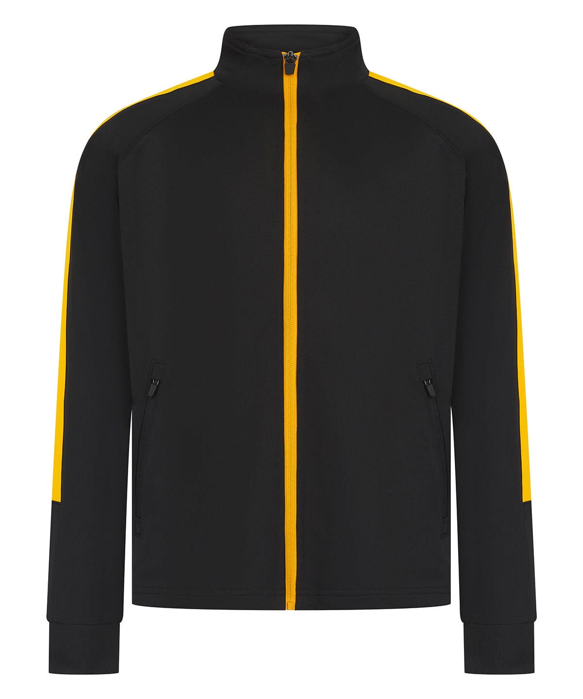 Finden &amp; Hales Finden Hales Kids knitted tracksuit top LV873 - Black Gold - Customisable Trackwear