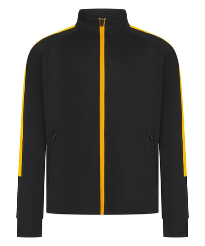 Finden &amp; Hales Finden Hales Kids knitted tracksuit top LV873 - Black Gold - Customisable Trackwear
