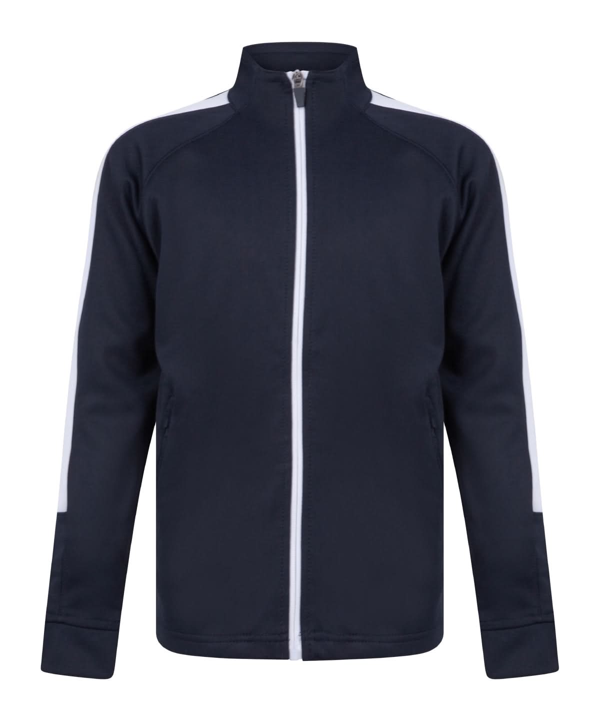 Finden &amp; Hales Finden Hales Kids knitted tracksuit top LV873 - Navy White - Customisable Trackwear