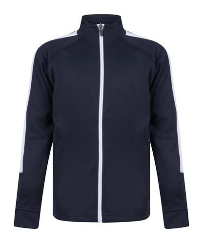 Finden &amp; Hales Finden Hales Kids knitted tracksuit top LV873 - Navy White - Customisable Trackwear