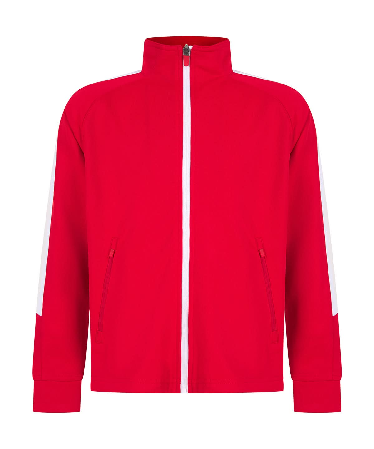 Finden &amp; Hales Finden Hales Kids knitted tracksuit top LV873 - Red White - Customisable Trackwear