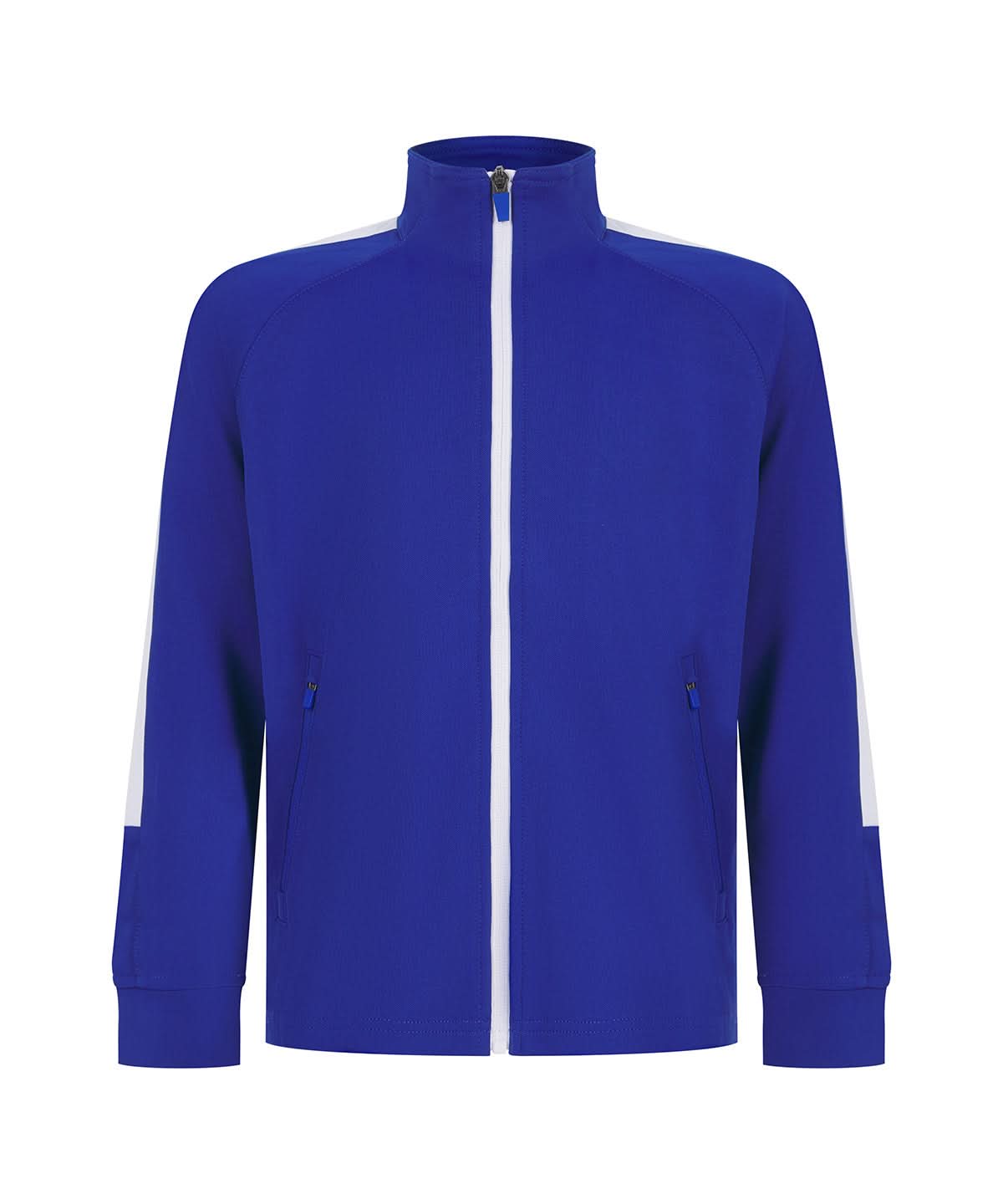 Finden &amp; Hales Finden Hales Kids knitted tracksuit top LV873 - Royal White - Customisable Trackwear