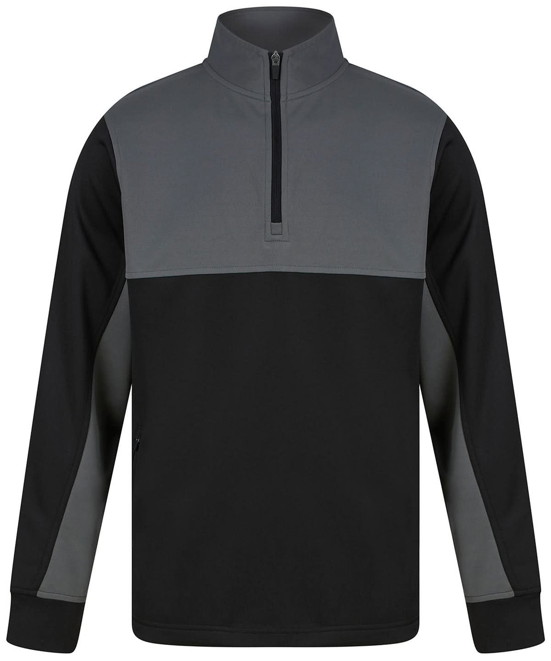 Finden &amp; Hales Finden Hales Tracksuit top LV874 - Black Gunmetal Grey - Customisable Trackwear