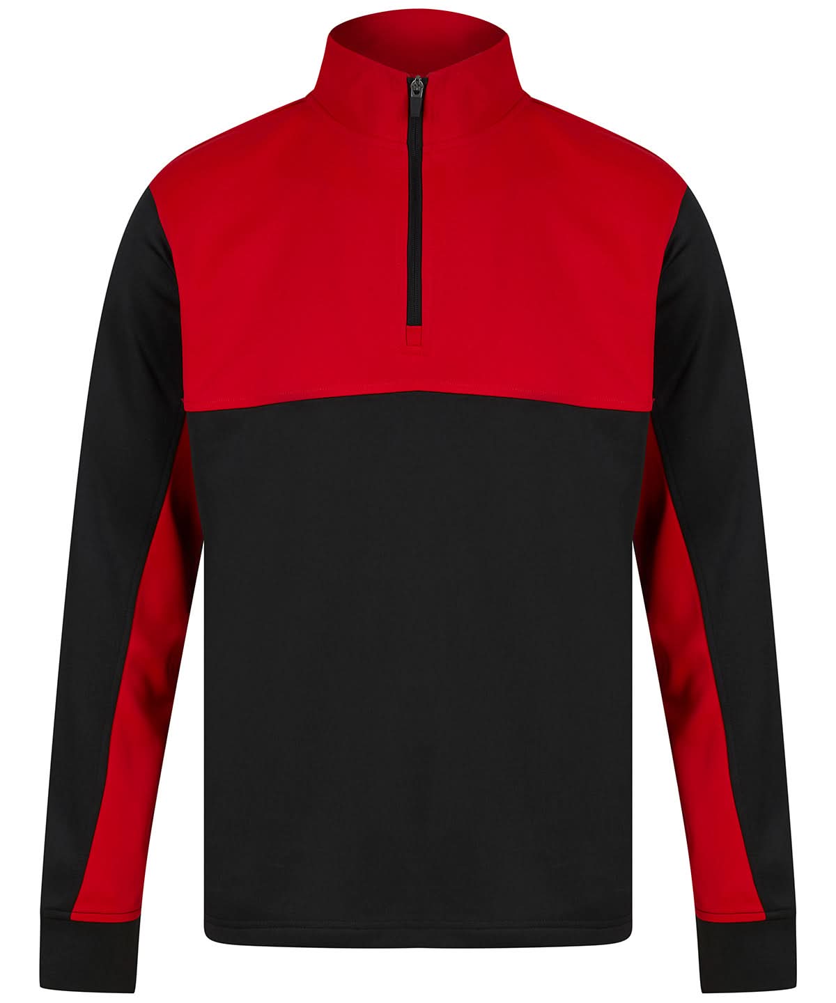 Finden &amp; Hales Finden Hales Tracksuit top LV874 - Black Red - Customisable Trackwear
