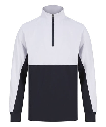 Finden &amp; Hales Finden Hales Tracksuit top LV874 - Navy White - Customisable Trackwear