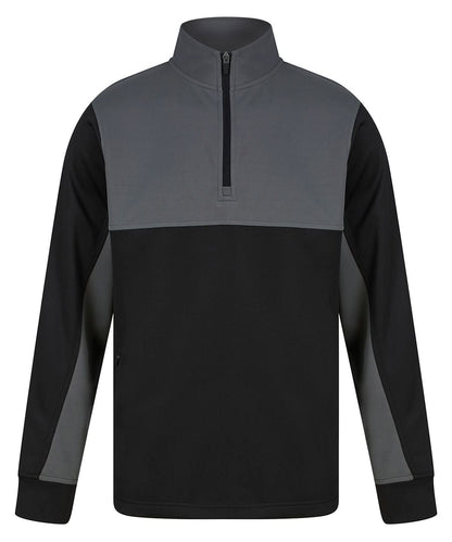 Finden &amp; Hales Finden Hales Kids tracksuit top LV875 - Black Gunmetal Grey - Customisable Trackwear