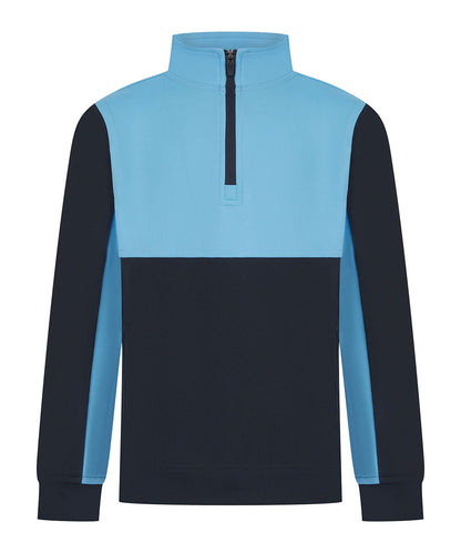 Finden &amp; Hales Finden Hales Kids tracksuit top LV875 - Navy Sky - Customisable Trackwear