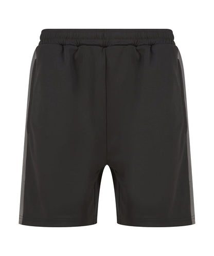 Finden &amp; Hales Finden Hales Knitted shorts with zip pockets LV886 - Black Gunmetal - Customisable Shorts