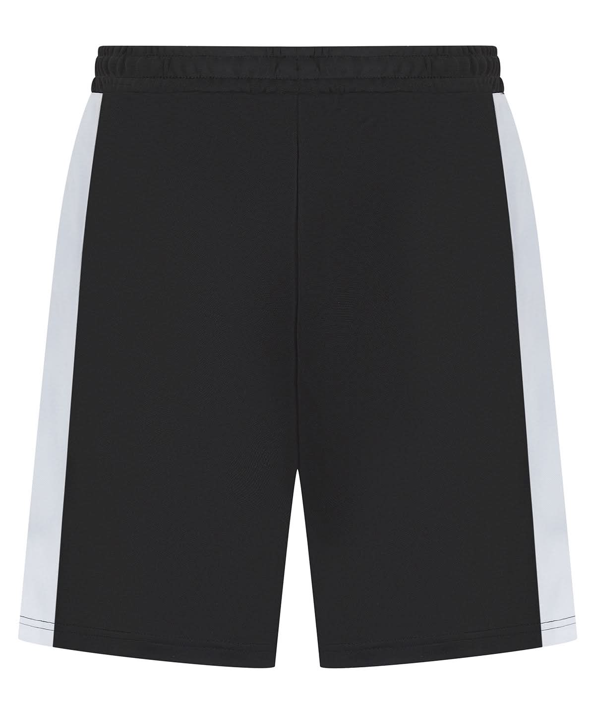 Finden &amp; Hales Finden Hales Kids knitted shorts with zip pockets LV887 - Black White - Customisable Shorts