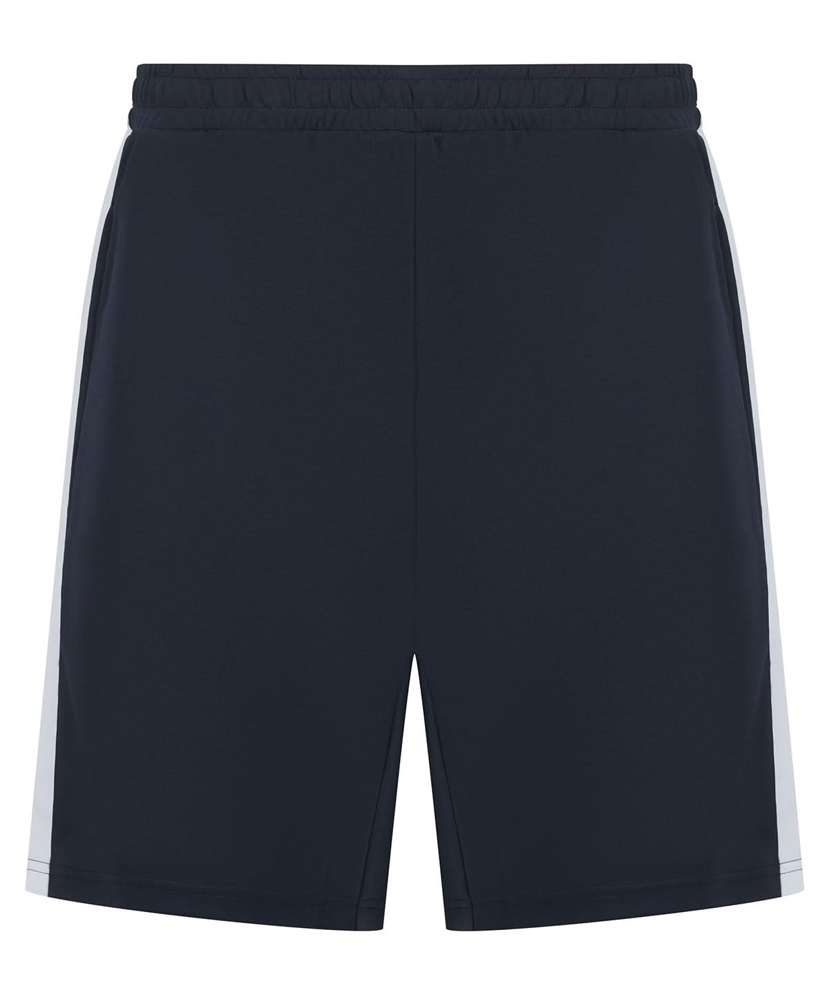 Finden &amp; Hales Finden Hales Kids knitted shorts with zip pockets LV887 - Navy White - Customisable Shorts