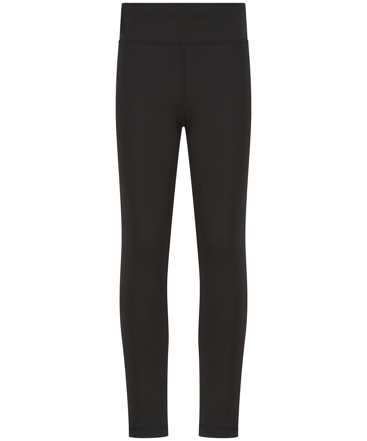 Finden &amp; Hales Kids team leggings LV897 - Black - Customisable Leggings