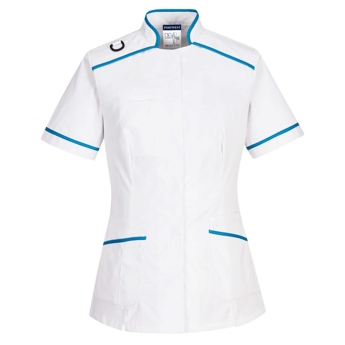 Portwest Medical Tunic LW21 - White Aqua - Customisable Tunic