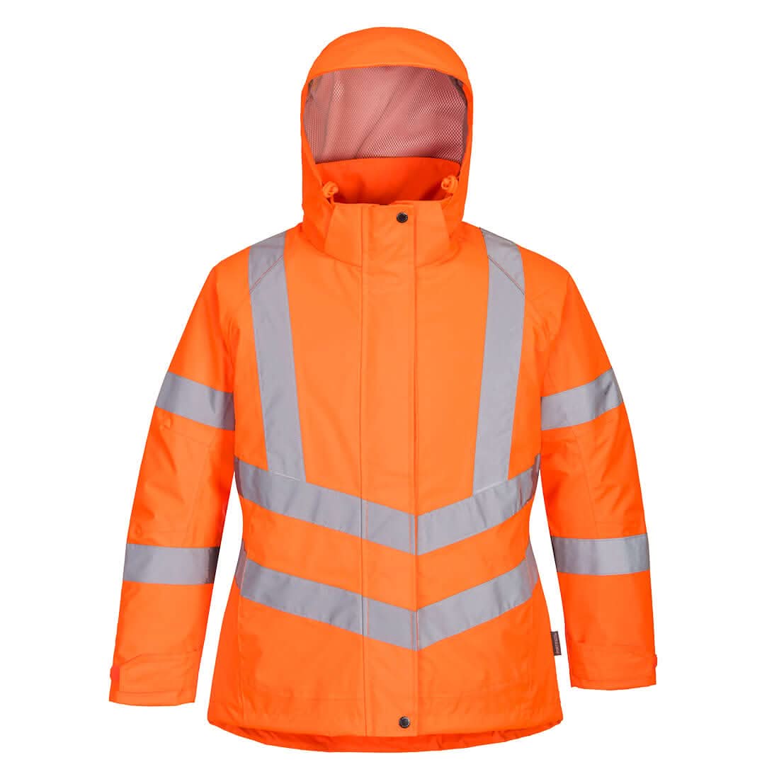 Portwest Hi Vis WomenS Winter Jacket LW74 - Orange - Customisable Jacket