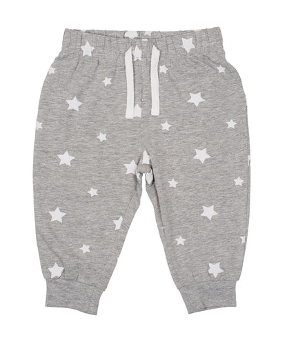 Larkwood Lounge Pants LW85T - Heather Grey White Stars - Customisable Loungewear Bottoms