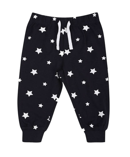 Larkwood Lounge Pants LW85T - Navy White Stars - Customisable Loungewear Bottoms