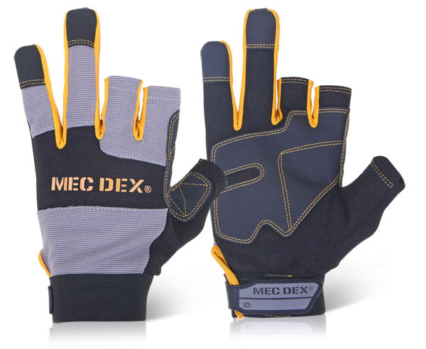 Mecdex Work Passion Tool Mechanics Gloves - Grey Gold - Customisable Mechanics