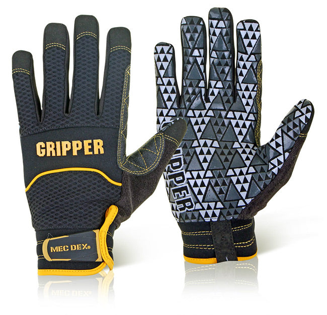 Mecdex Rough Gripper Mechanics Gloves - Black - Customisable Mechanics