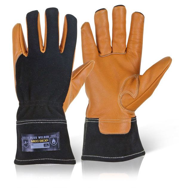 Mecdex Flux Welder Mechanics Gloves - Tan - Customisable Mechanics