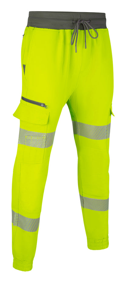 Beeswift Mens Hi Vis Work Joggers - Saturn Yellow - Customisable Trousers