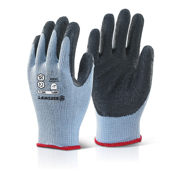 Beeswift Builders Latex Glove - Black XL - Customisable Gloves