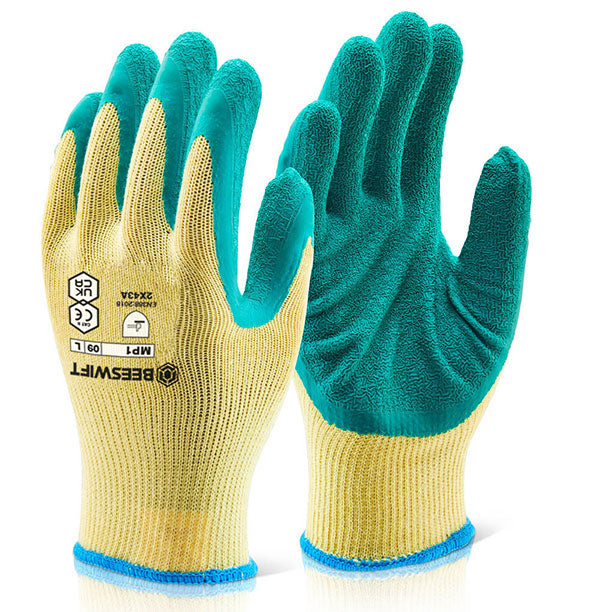 Beeswift Multi Purpose Gloves - Green - Customisable Latex