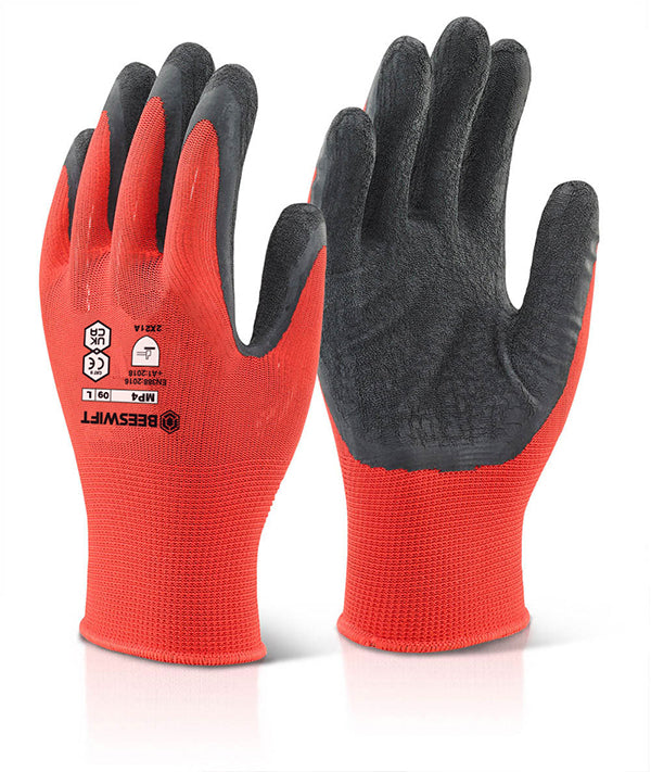 Beeswift Multi Purpose Poly Gloves - Black - Customisable Latex