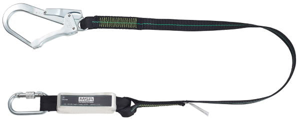 Msa Msa M Energy Absorbing Webbing Lanyard - Chrome 1.5M - Customisable Lanyards