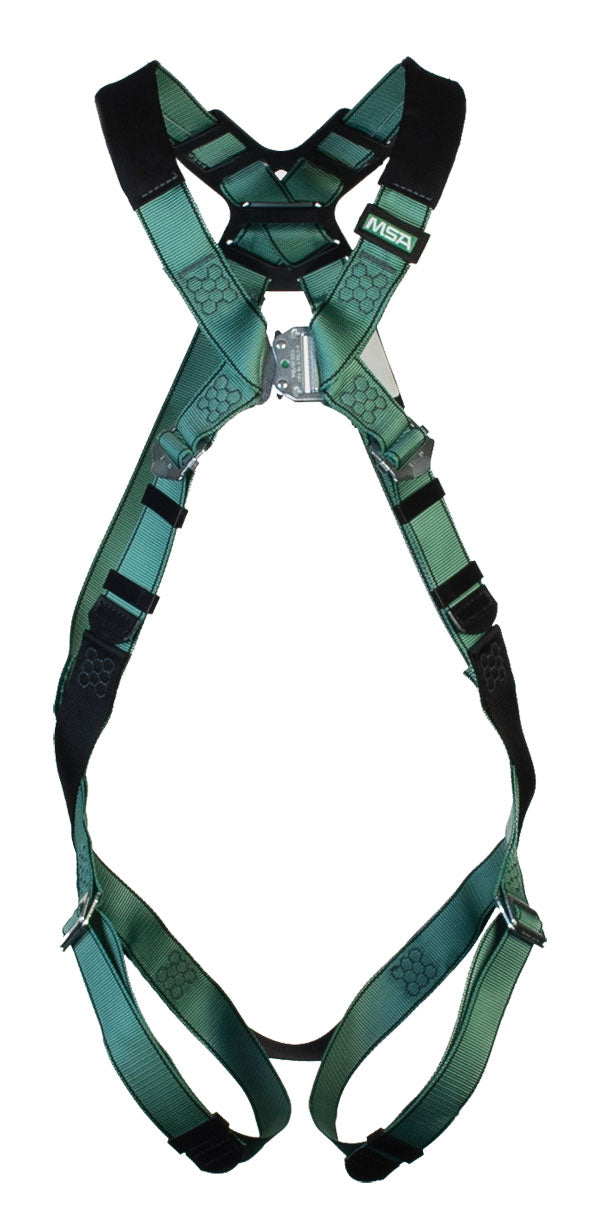 Msa V Form Back D Ring Qwik Fit Harness Standard - Green STANDARD - Customisable Harnesses
