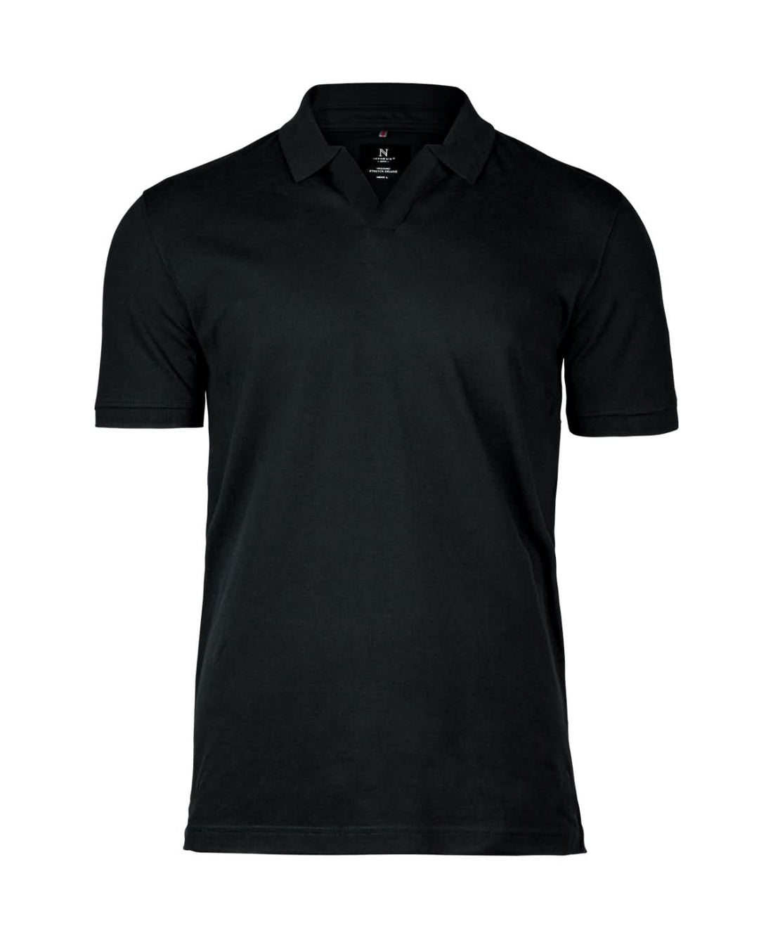 Nimbus Harvard v neck stretch deluxe polo N107M - Black - Customisable Polos