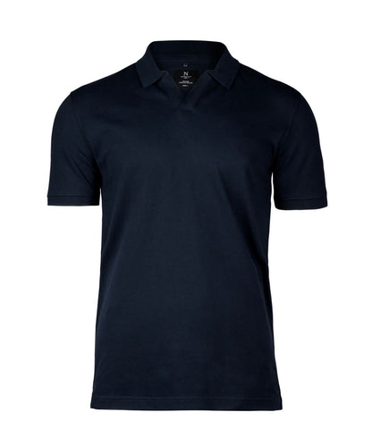 Nimbus Harvard v neck stretch deluxe polo N107M - Dark Navy - Customisable Polos
