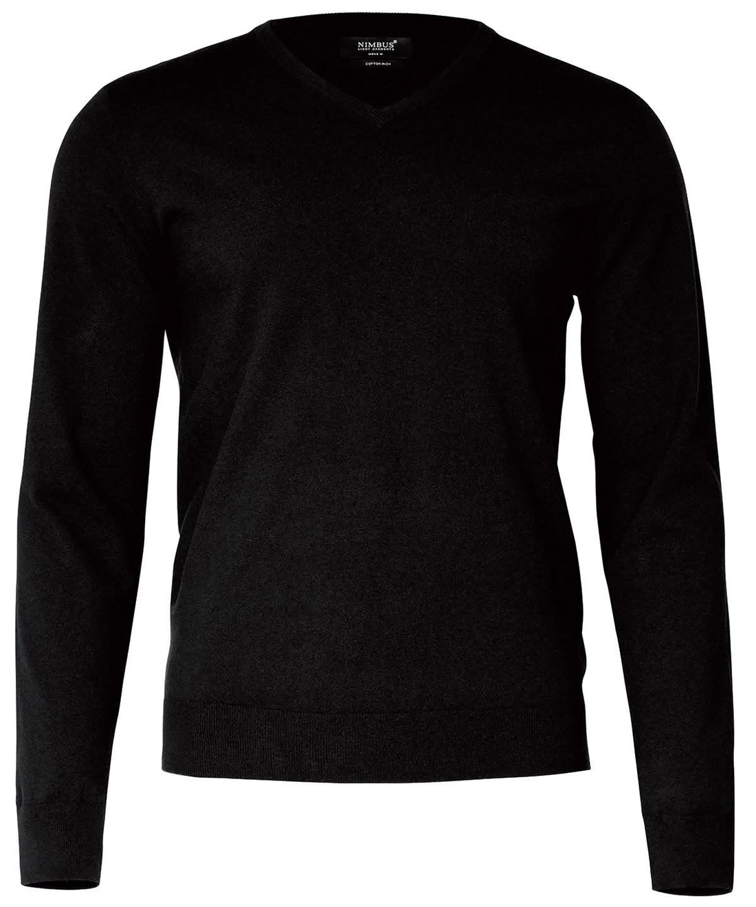 Nimbus Brighton elegant v neck knit N112M - Black - Customisable Knitted Jumpers